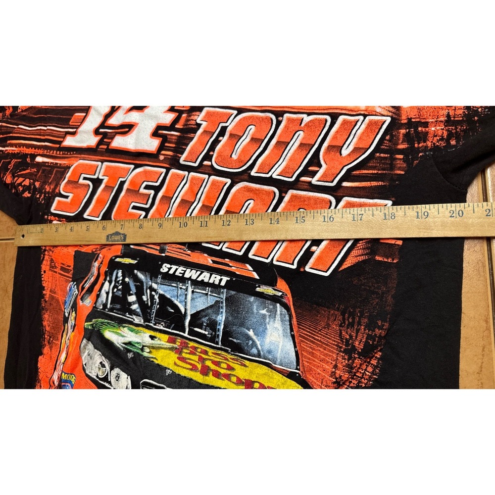 NASCAR Tony Stewart Bass Pro Shop #14 All Over Print Double Sided T Shirt Sz Med - Picture 4 of 5